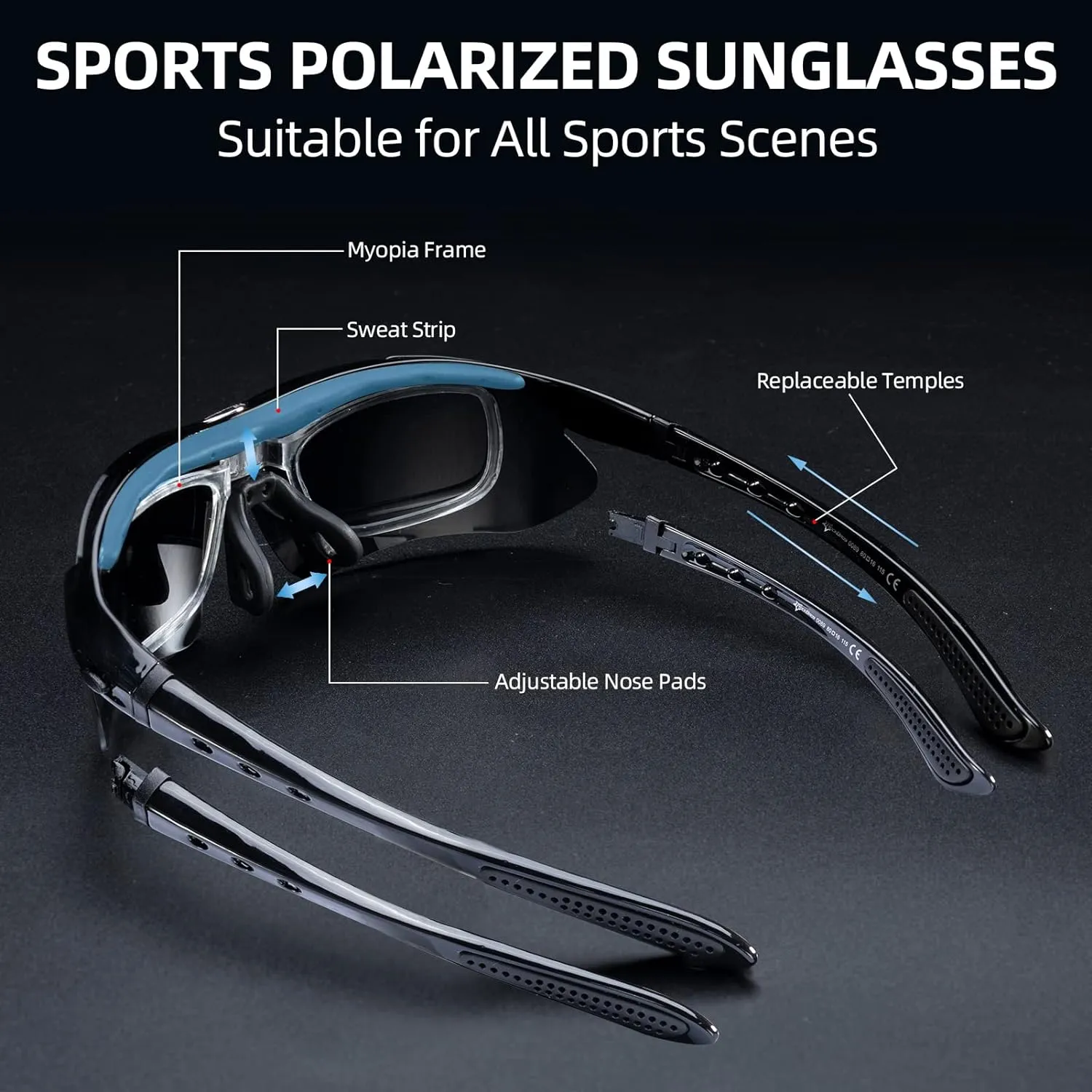 ROCKBROS Polarized Sports Sunglasses UV Protection Cycling Glasses Outdoor