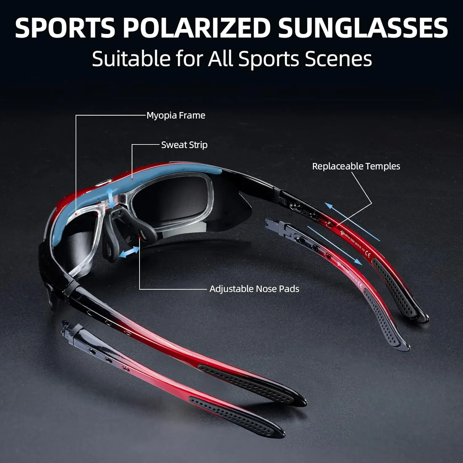 ROCKBROS Polarized Sports Sunglasses UV Protection Cycling Glasses Outdoor