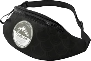 Rocky Mountain Colorado Crossbody waist bag, fashionable waist bag for teenagers, suitable for traveling, running, hiking