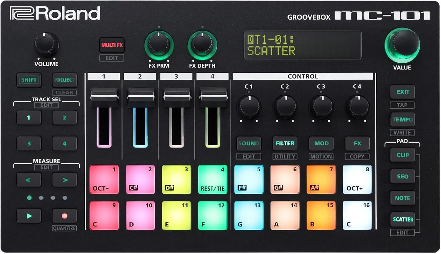 Roland MC-101 Groovebox Compact Music Production Workstation