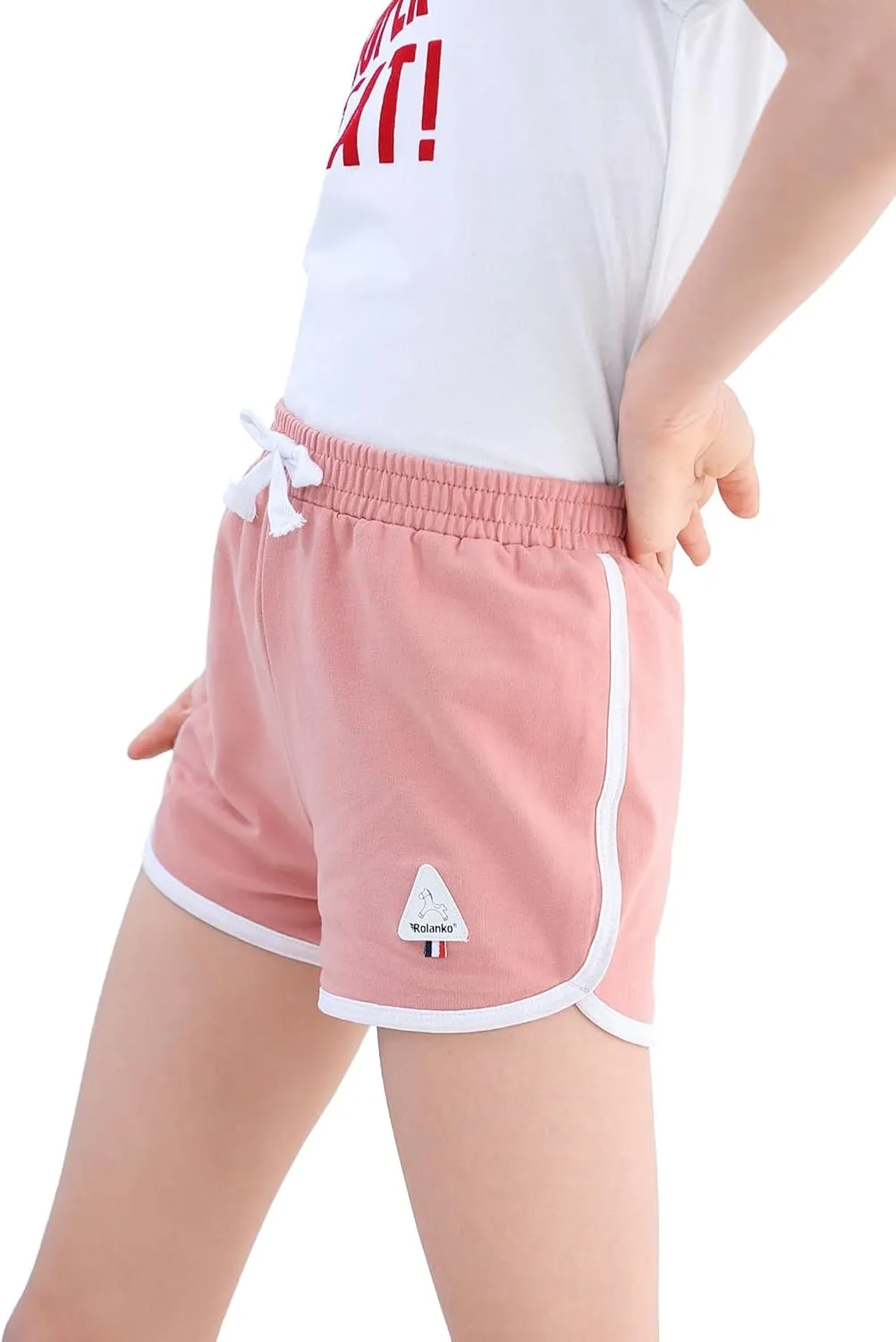 Rolanko Girls' Active Dolphin Shorts for Girls 3 Packs Kids Bike Running Summer Beach Athletic Sports 4-14 Years