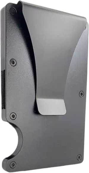 ROVE - Money Clip - RFID Blocking Aluminium Enhanced Minimalistic Compact Wallet (Matt Black)
