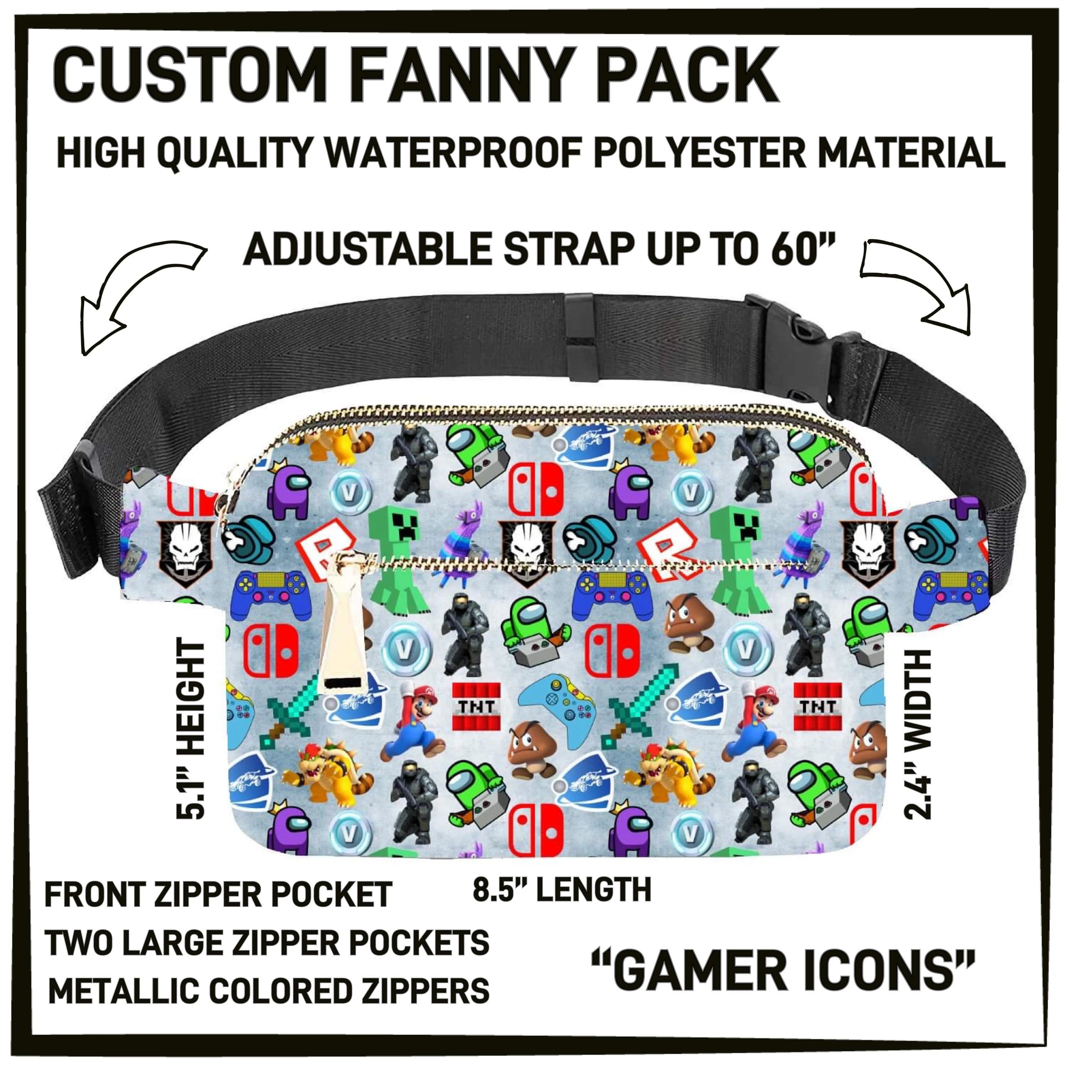 RTS - Gamer Icons Fanny Pack