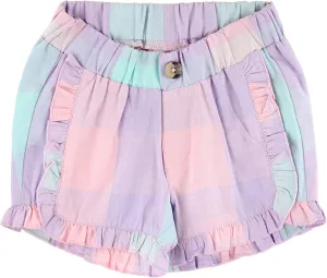 RuffleButts® Baby/Toddler Girls Woven Shorts w/Ruffle Hem