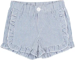 RuffleButts® Baby/Toddler Girls Woven Shorts w/Ruffle Hem