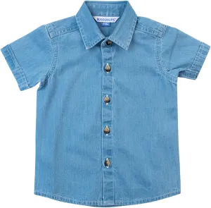 RUGGEDBUTTS® Baby/Toddler Boys Button Down Shirt with Button Tabs