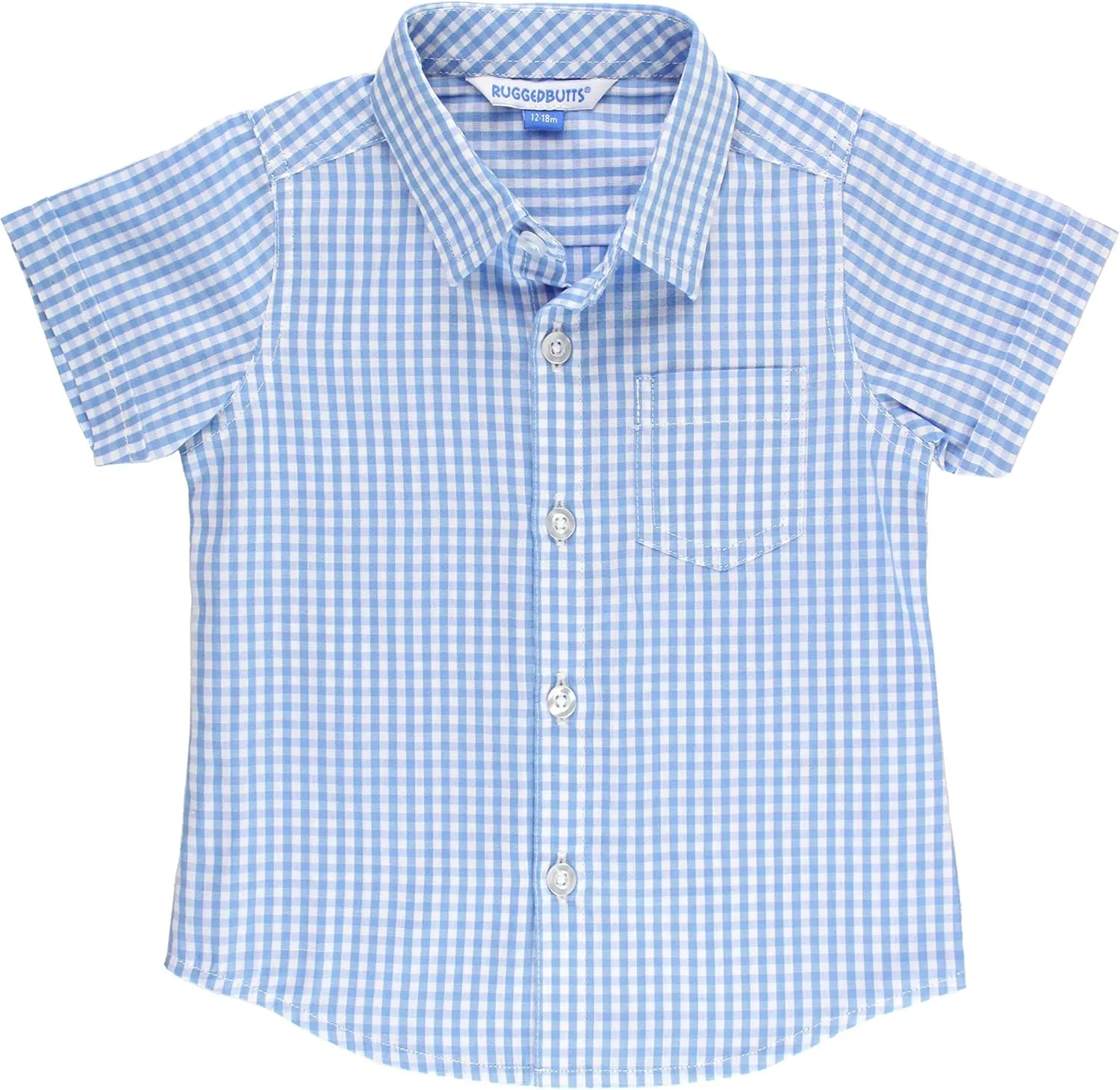 RUGGEDBUTTS® Baby/Toddler Boys Button Down Shirt with Button Tabs