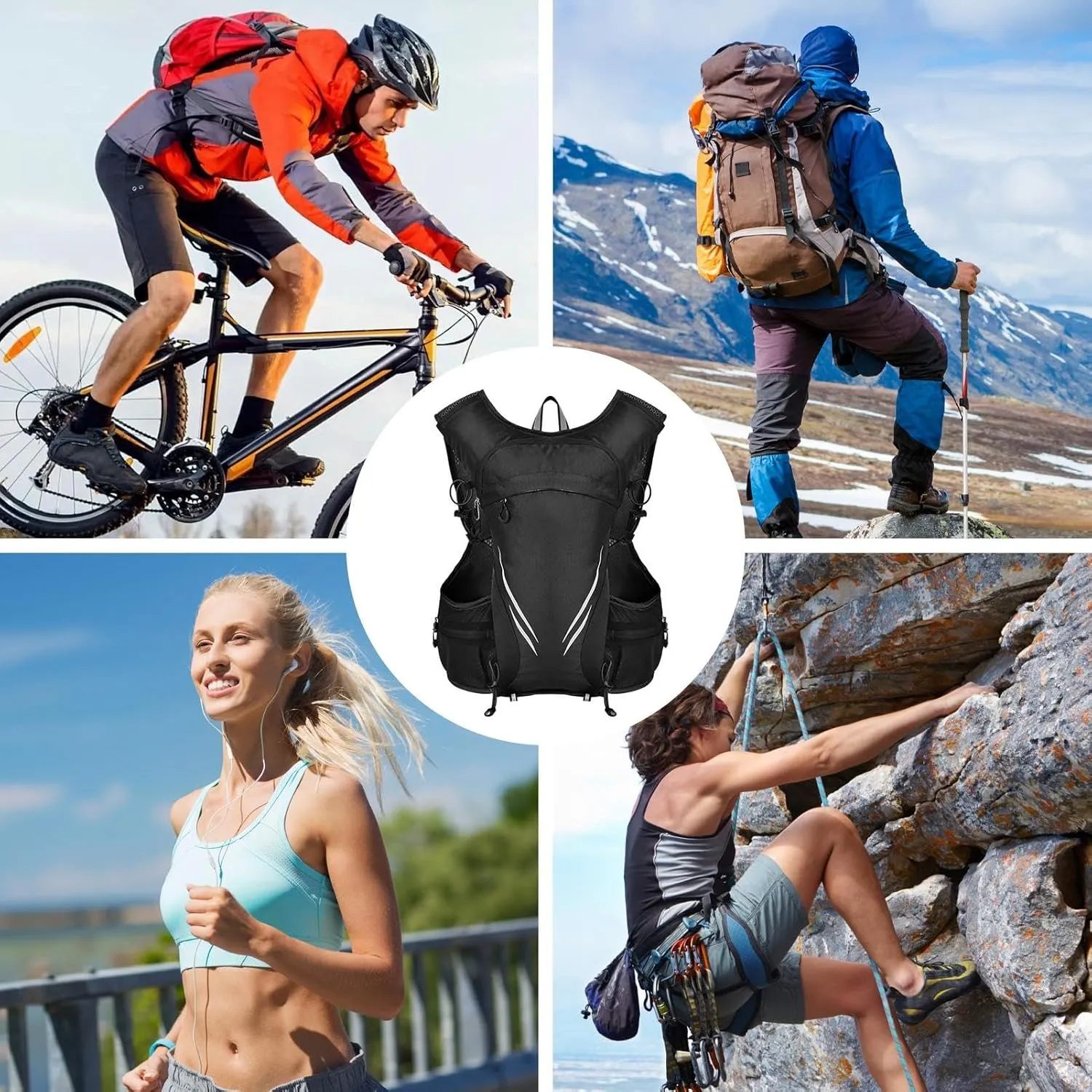 Running Chest Bag | Sports Trail Backpack - Outdoor Sports Chest Bag for Men, Travel Chest Pack for Running, Hiking
