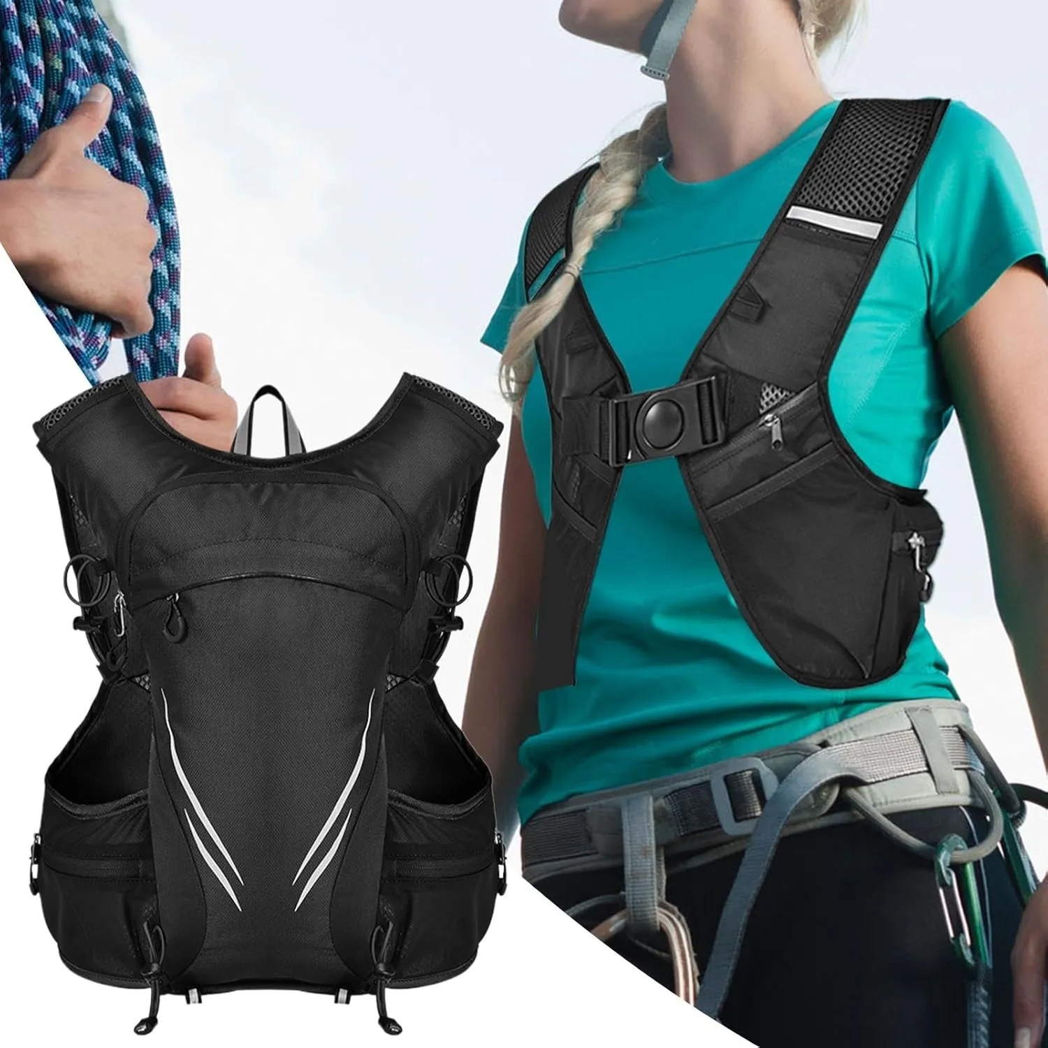 Running Chest Bag | Sports Trail Backpack - Outdoor Sports Chest Bag for Men, Travel Chest Pack for Running, Hiking