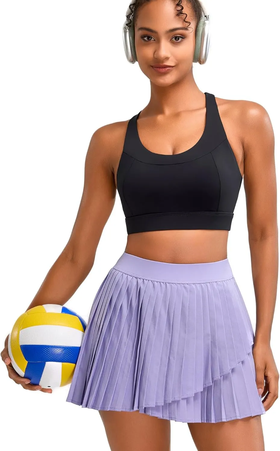 RUNNING GIRL Sports Bra for Women High Support,Molded Cup Strappy Running High Impact Sports Bras for Women