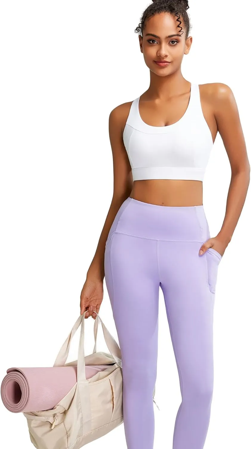 RUNNING GIRL Sports Bra for Women High Support,Molded Cup Strappy Running High Impact Sports Bras for Women