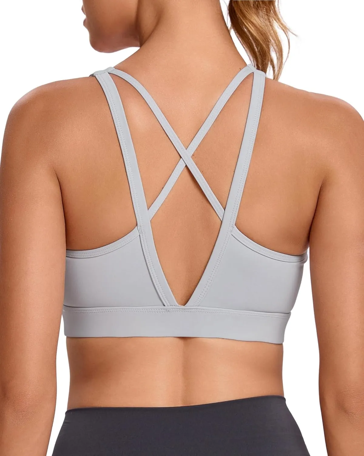RUNNING GIRL Sports Bras for Women High Support, High Impact Strappy Sports Bra Moulded Cup Workout Bra