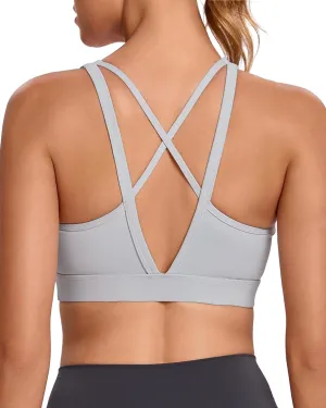 RUNNING GIRL Sports Bras for Women High Support, High Impact Strappy Sports Bra Moulded Cup Workout Bra