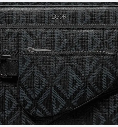 Saddle Triple Pouch • Black CD Diamond Canvas
