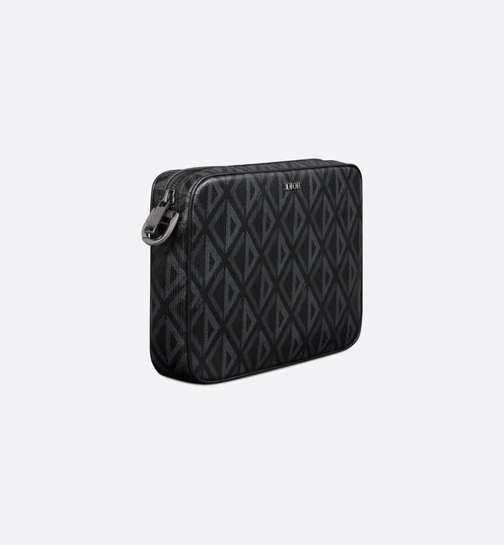 Saddle Triple Pouch • Black CD Diamond Canvas