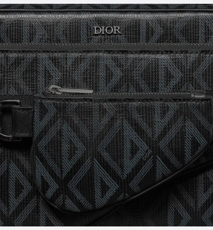 Saddle Triple Pouch • Black CD Diamond Canvas