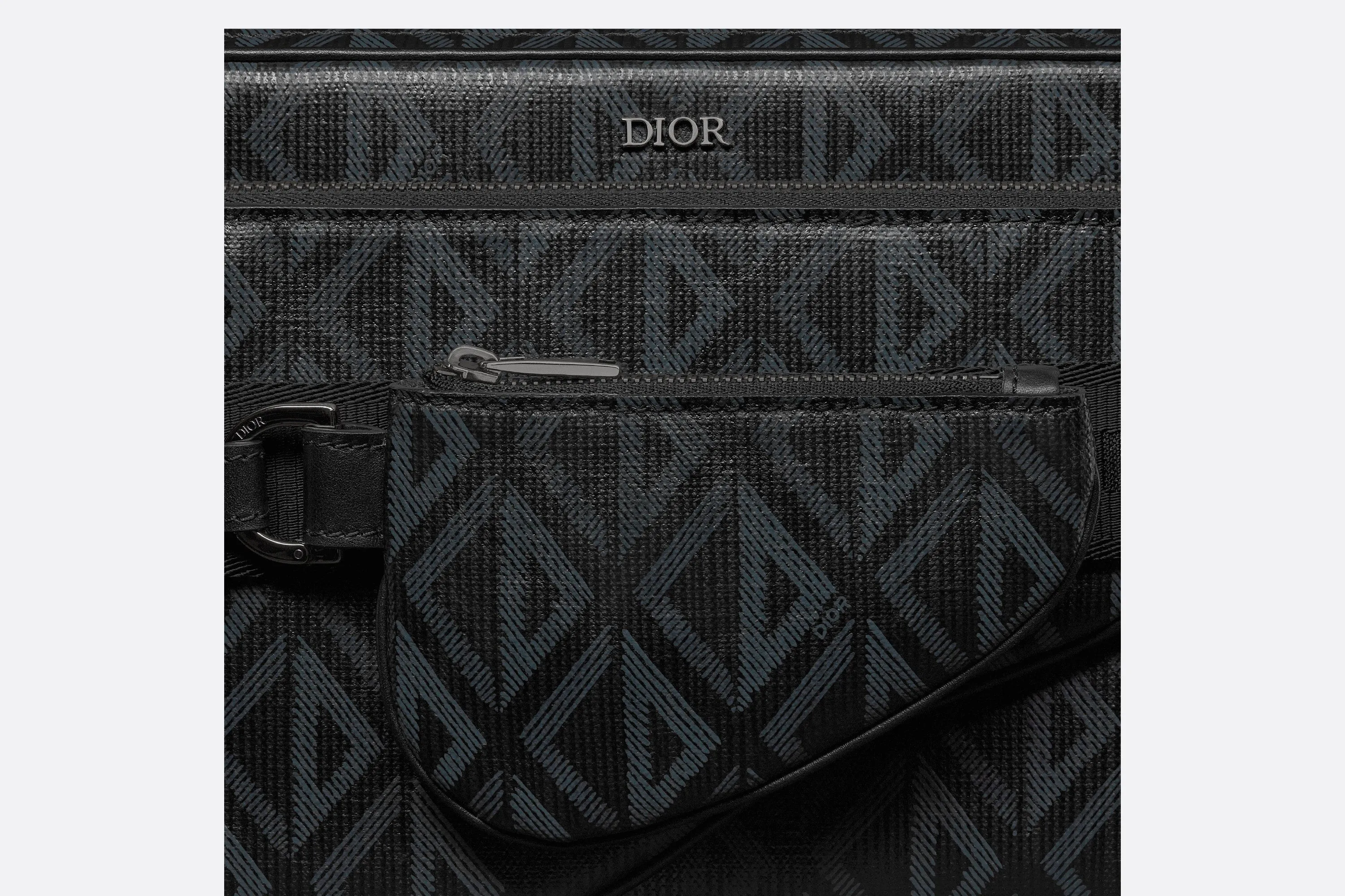 Saddle Triple Pouch • Black CD Diamond Canvas