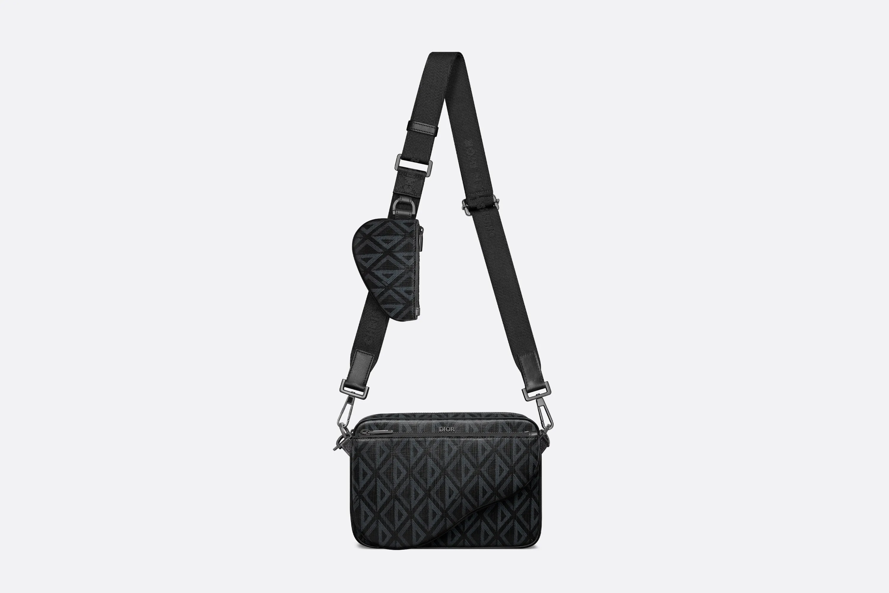 Saddle Triple Pouch • Black CD Diamond Canvas