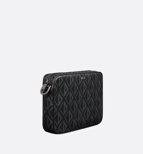Saddle Triple Pouch • Black CD Diamond Canvas