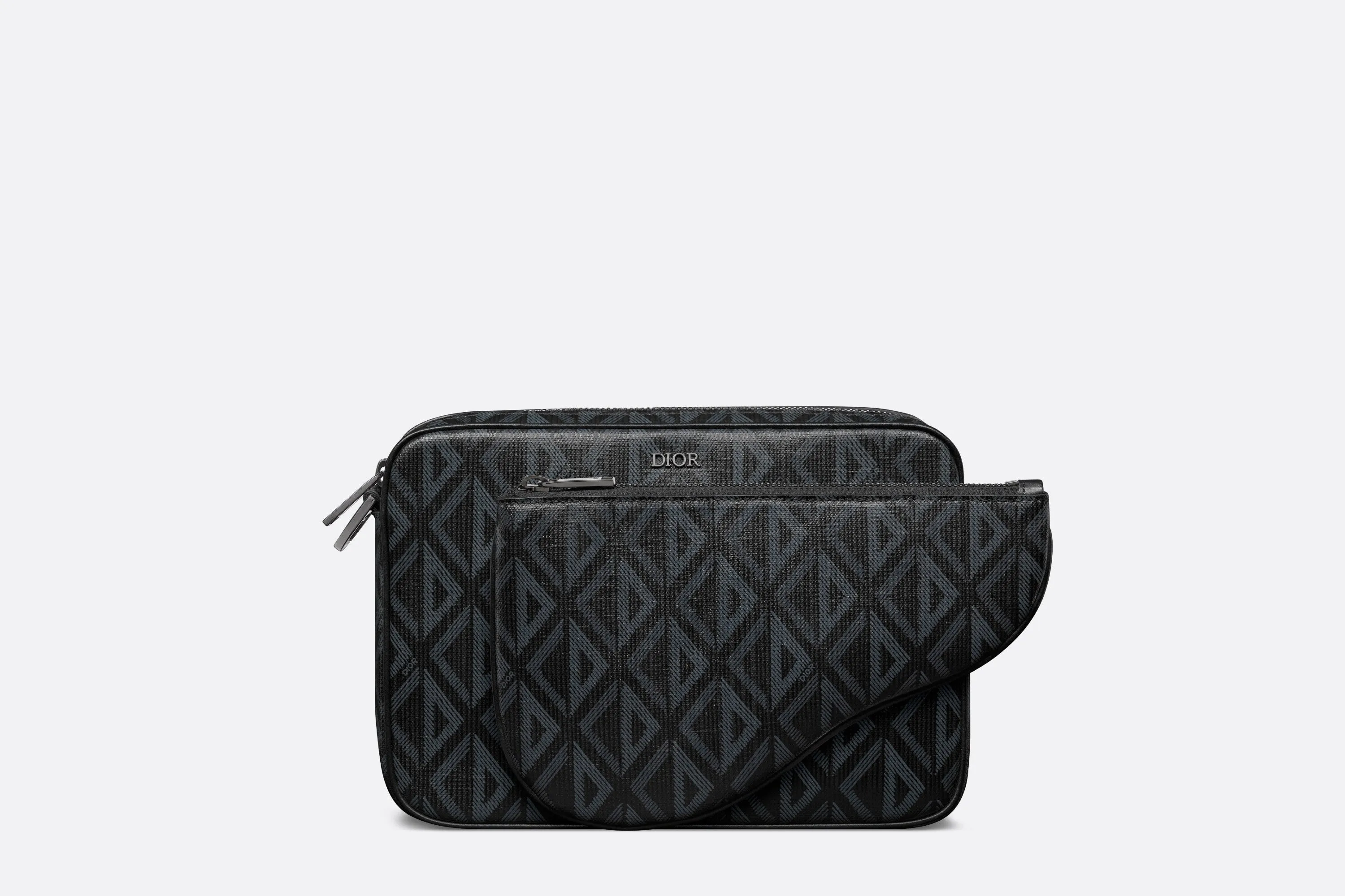 Saddle Triple Pouch • Black CD Diamond Canvas