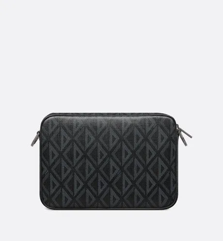 Saddle Triple Pouch • Black CD Diamond Canvas
