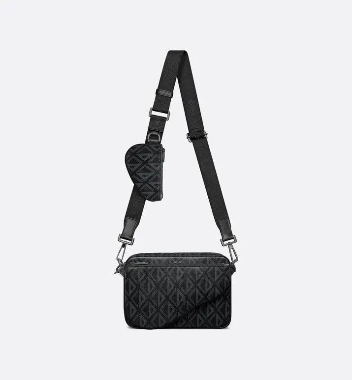 Saddle Triple Pouch • Black CD Diamond Canvas