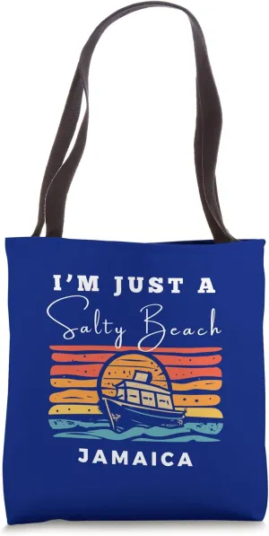 Salty Beach Jamaica Travel Souvenir Jamaica Tote Bag