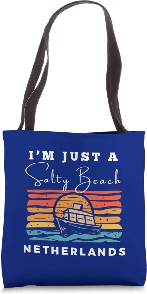 Salty Beach Netherlands Travel Souvenir Tote Bag