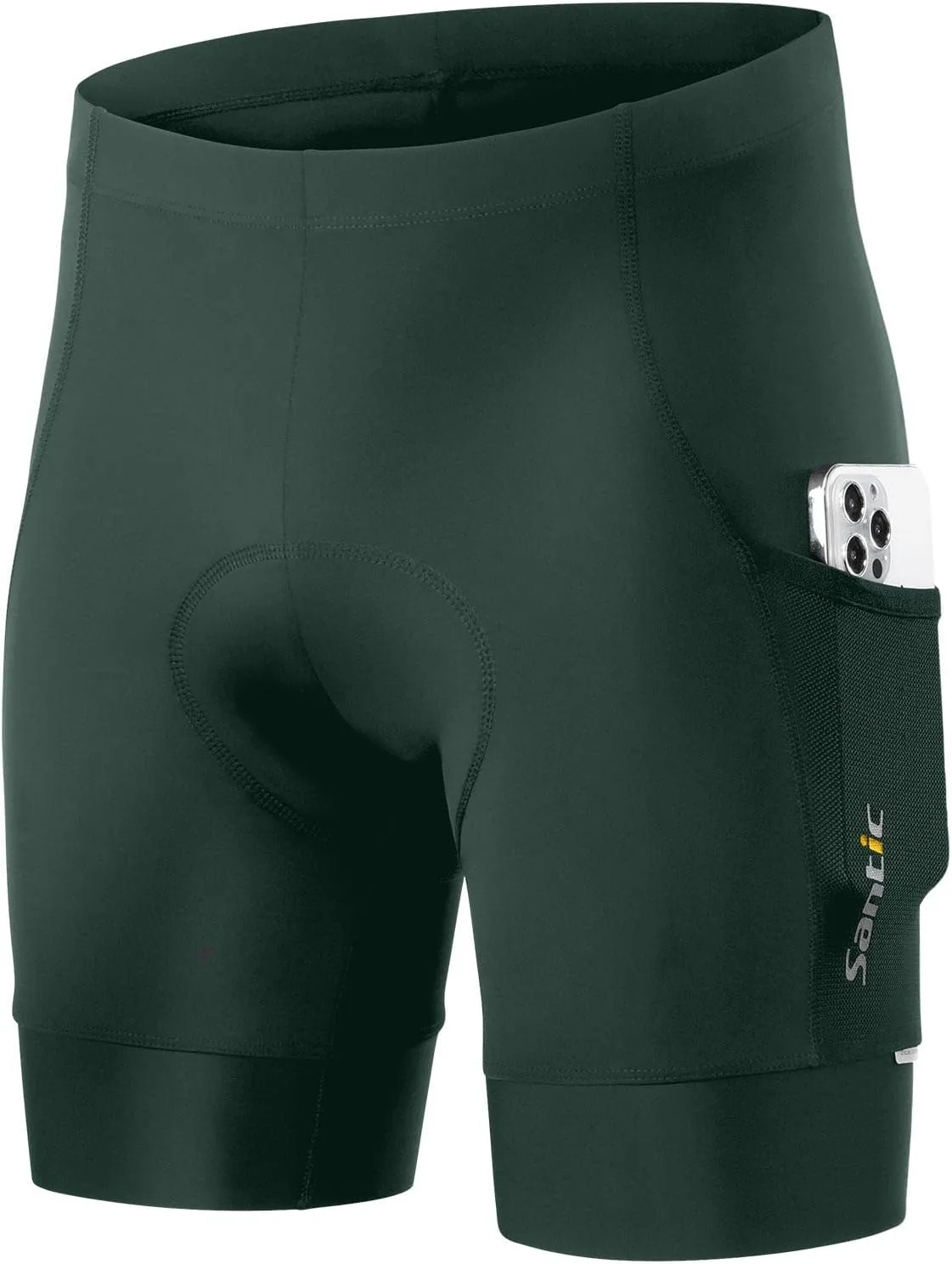 Santic Men's Bike Shorts 4D Padded UPF 50  Cycling Road Biking Mountain Bicycle Cycle Shorts with Pockets