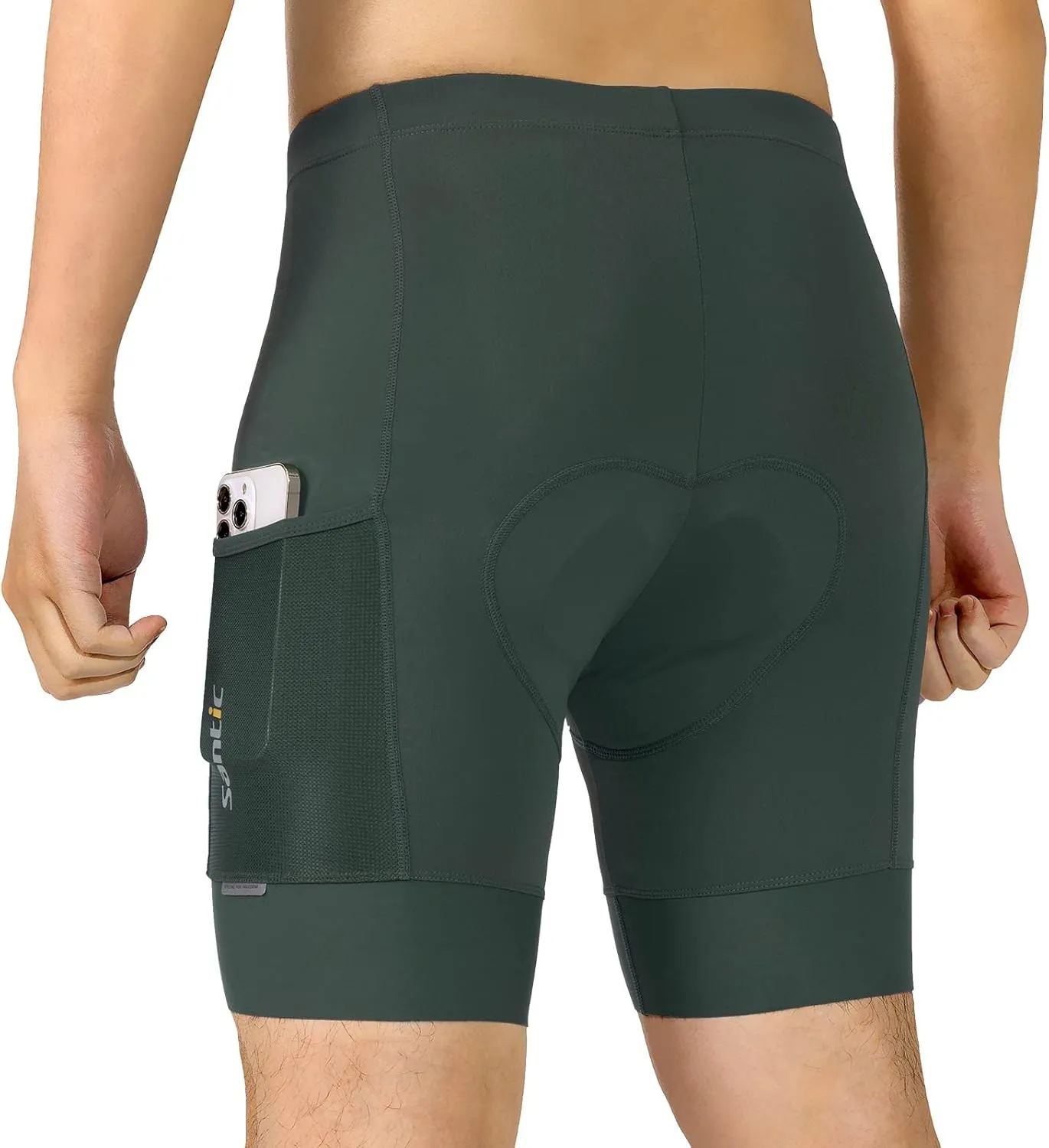 Santic Men's Bike Shorts 4D Padded UPF 50  Cycling Road Biking Mountain Bicycle Cycle Shorts with Pockets