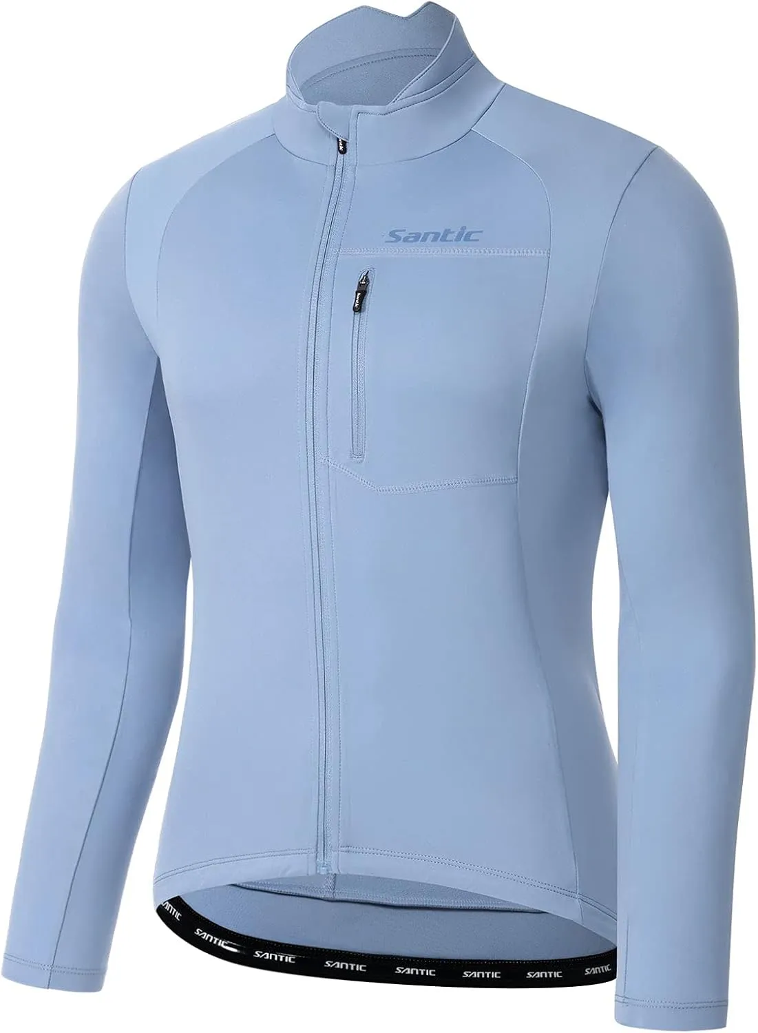 Santic Men's Cycling Bike Winter Jackets Windproof Fleece Thermal Warm UP Running Bike Bicycle Jacket Breathable Windbreaker