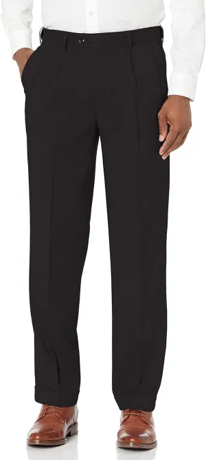 Savane Men's Double Pleated Stretch Melange Pant
