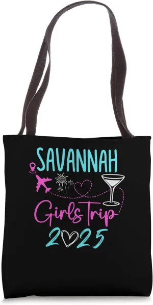 Savannah Georgia Girls Trip 2025 Vacation Matching Travel Tote Bag