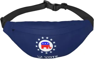 Save America Vote Red Republican Fanny Packs Mans Women'S Adjustable Waist Pack For Sports Leisure Travel Cycling Fanny Pack