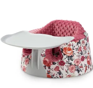 Seat Cover and Tray Sets Accessory Compatible with Bumbo Floor Seat for Baby,Breathable Accessory Compatible with Baby Seat - Easy to Install and Remove - Flower