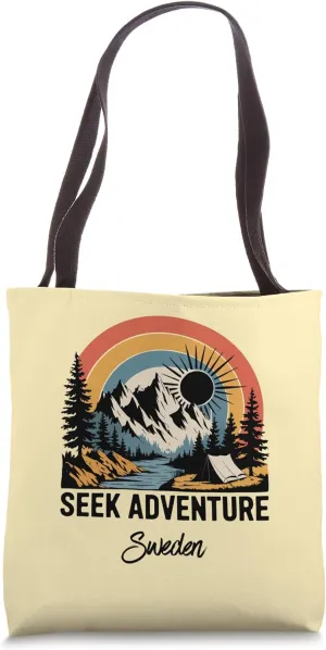 Seek Adventure Outdoor Sweden Vacation Tote Bag