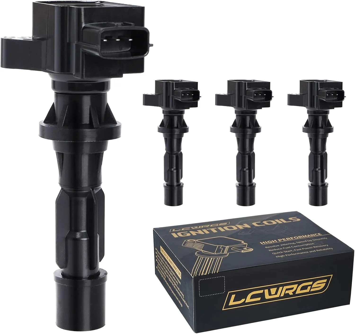 Set of 4 Ignition Coils Fits for Mazda 3 CX-7 CX7 Mazda 6 MX-5 2006 2007 2008 2009 2010 2011 2012 2013 Coil Packs 2.0 2.5 L4 Replaces C1683 UF540 L3G218100A