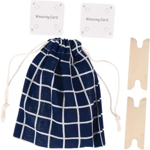 SEWOART 1Set Paper Weaving Cards with Shuttles Cards Weaving Tools Includes Cloth Storage Bag for Easy Organization for Craft Lovers and Present Giving