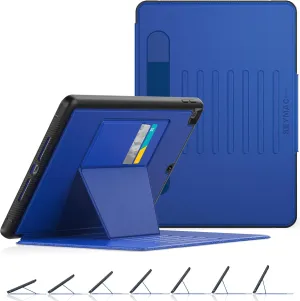 SEYMAC stock Case for iPad 9th/8th/7th Generation 10.2'', Strong Magnetic Auto Sleep Shockproof Case with Absorbing Multi-Angles Stand, Pen Holder, Card Slot (Blue)