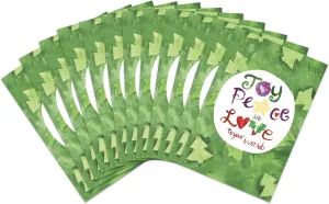 SHADE TREE GREETINGS Christmas Boxed Greeting Card Multi-Pack Set (4x6) by Art from the Heart | 12 Cards   14 Envelopes (Joy Peace and Love)