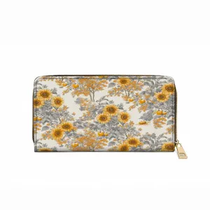 Shineful Leather Clutch Purse With Wristlet Strap Handle Georgia Sunshine Sunflower