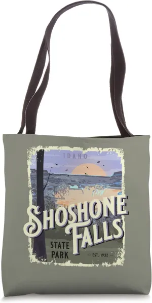 Shoshone Falls State Park Idaho Vintage Travel Souvenir Tote Bag