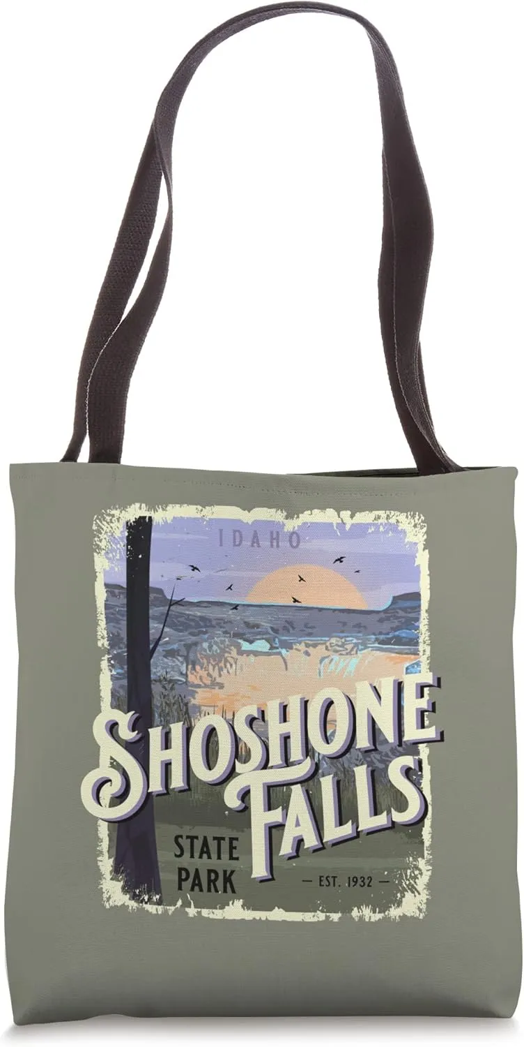 Shoshone Falls State Park Idaho Vintage Travel Souvenir Tote Bag