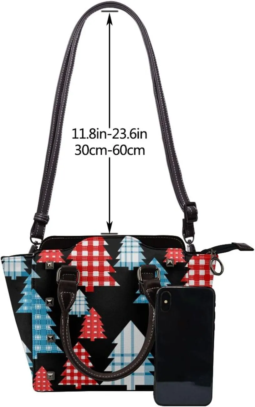 Shoulder Bag Beach PU Leather Studded Shoulder Bag Rivet Womens Clutch Bag for Christmas
