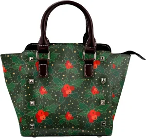 Shoulder Bag Beach PU Leather Studded Shoulder Bag Rivet Womens Clutch Bag for Christmas