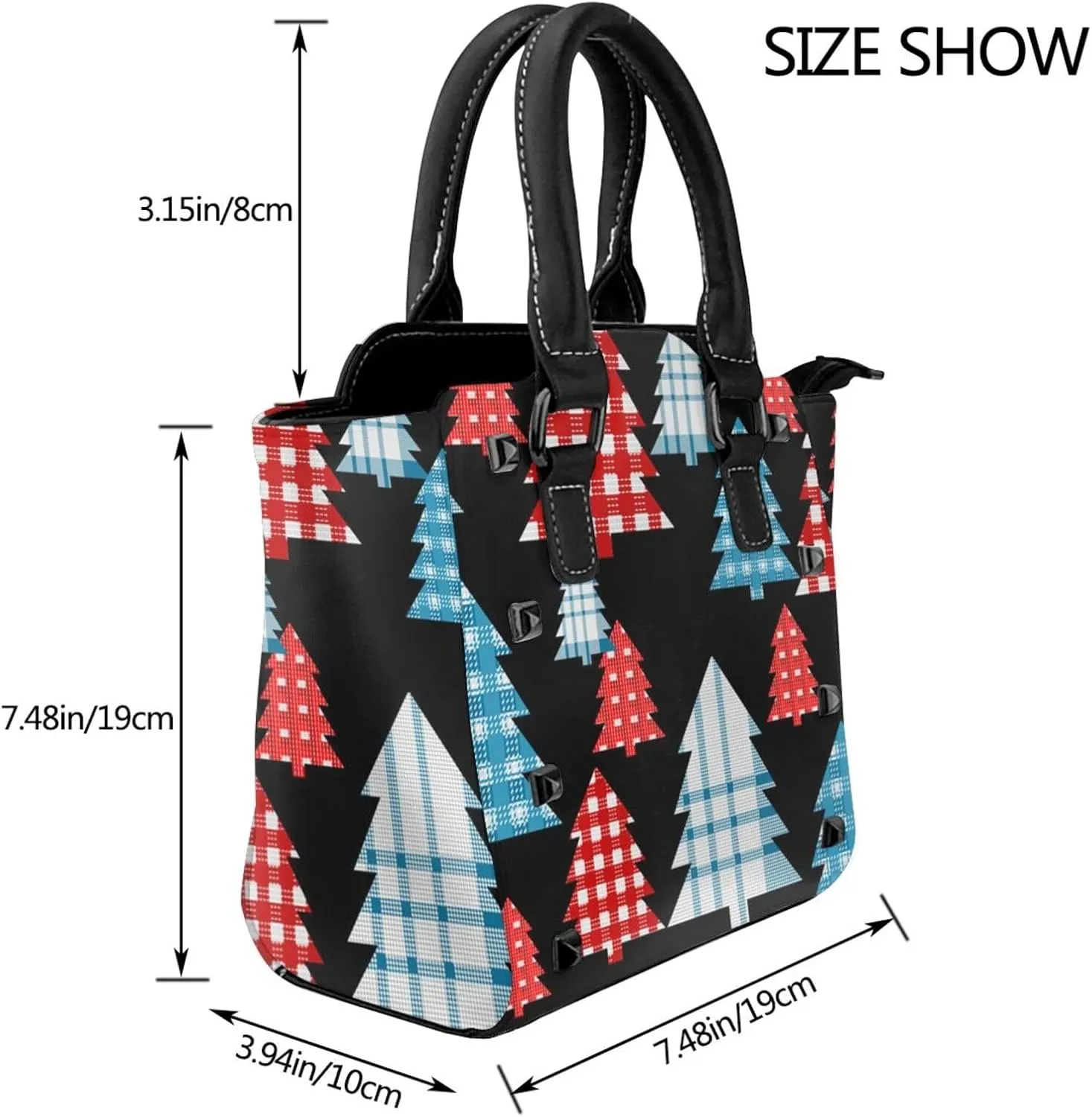 Shoulder Bag Beach PU Leather Studded Shoulder Bag Rivet Womens Clutch Bag for Christmas