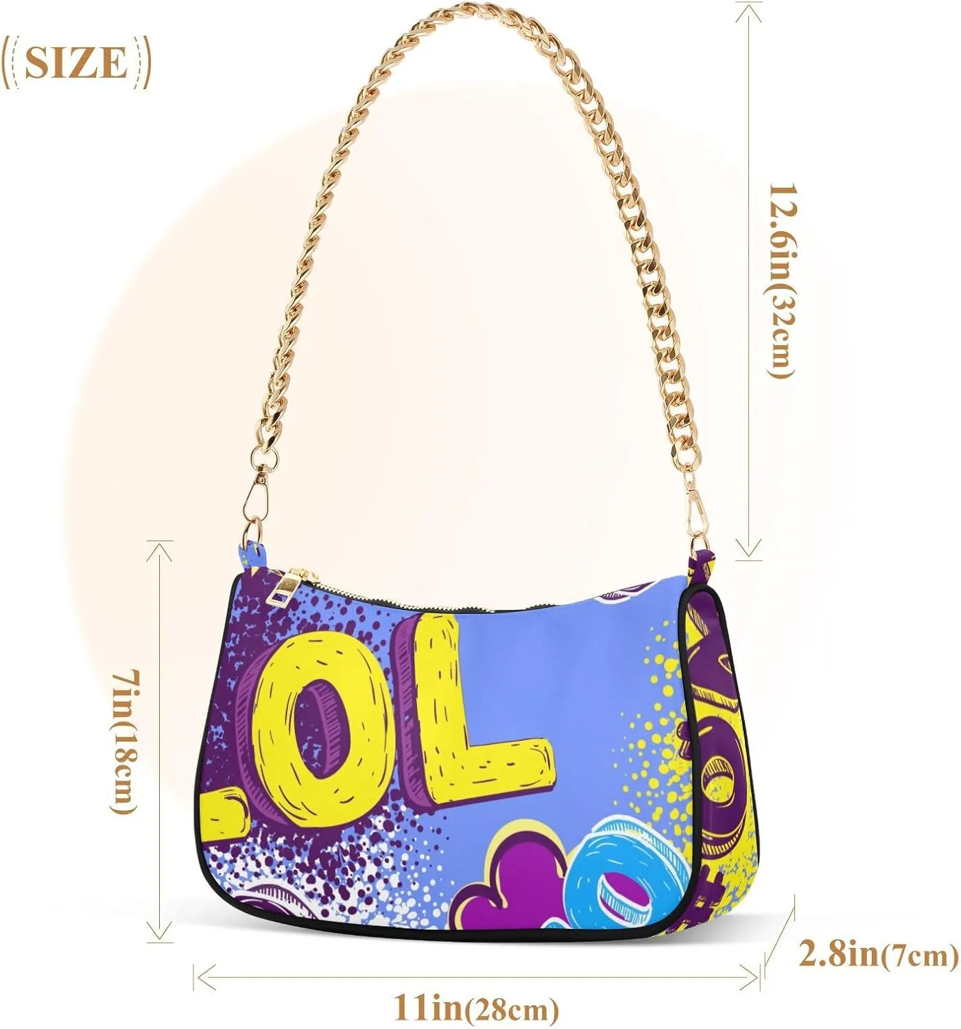 Shoulder Bags for Women Fashions Handbag with Zipper Closure Multi-functional Large Capacity Multicolor 1
