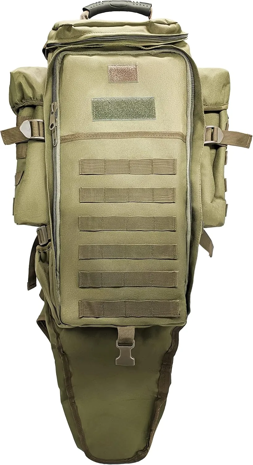 Silfrae Tactical Rifle Backpack Long Rifle Bag Molle Military Backpack for Trekking Hunting Camping