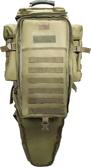 Silfrae Tactical Rifle Backpack Long Rifle Bag Molle Military Backpack for Trekking Hunting Camping