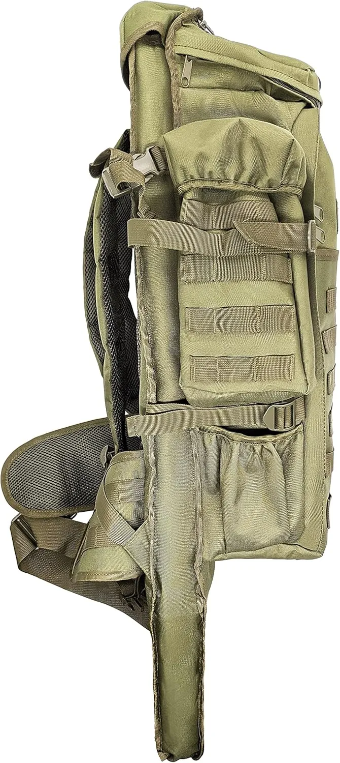 Silfrae Tactical Rifle Backpack Long Rifle Bag Molle Military Backpack for Trekking Hunting Camping